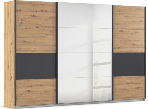 rauch Schwebetürenschrank Kleiderschrank Schrank Garderobe Ankleide Schlafzimmerschrank CORTONA (Breiten 203/271/315/360 cm, Höhen 210/229 cm) inkl. Inneneinteilung, 2 Stoffboxen extra Einlegeböden MADE IN GERMANY