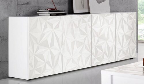 Home affaire Sideboard Prisma Breite 241, Kommode 4 Türen, Anrichte, Front mit elegantem Siebdruck, grifflos, viel Stauraum