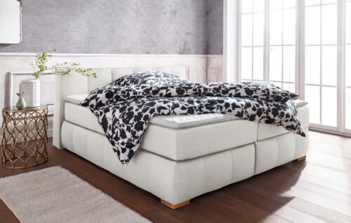 Home affaire Boxspringbett Chelles, inkl. Kaltschaumtopper, in 5 Breiten und 3 Matratzenarten