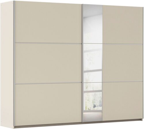 rauch Schwebetürenschrank Kleiderschrank Schrank Garderobe TOPSELLER ASTANA (3 Ausstattungen BASIC/CLASSIC/PREMIUM (inkl. SOFT-CLOSE-FUNKTION) mit 3 Spiegelelementen, Metallgriffleisten alufarbig MADE IN GERMANY