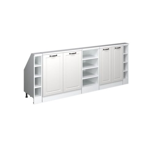 Vicco Kommode Rion, Weiß Landhaus/Weiß/Weiß, 5er Set (5 St)
