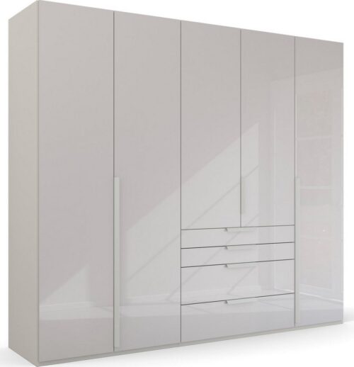 rauch Drehtürenschrank Kleiderschrank Schrank Garderobe Wäscheschrank PURISMA Glasfront (in den Breiten 151/201/251/301 cm, inkl. SOFT-CLOSE-FUNKTION) mit Schubladen und umfangreichem Zubehör MADE IN GERMANY
