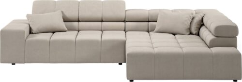 Home affaire Ecksofa Ancona incl. Kopfteilverstellung, Breite 319cm, L-Form, wahlweise motorische Sitztiefenverstellung, auch in Cord + Easy Care