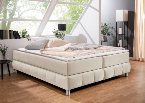 Home affaire Boxspringbett Salo, Ohne Kopfteil, inkl. Topper, auch in Überlänge 220 cm