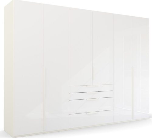 rauch Drehtürenschrank Kleiderschrank Schrank Garderobe Wäscheschrank PURISMA Glasfront (in den Breiten 151/201/251/301 cm, inkl. SOFT-CLOSE-FUNKTION) mit Schubladen und umfangreichem Zubehör MADE IN GERMANY
