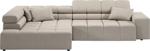Home affaire Ecksofa Ancona incl. Kopfteilverstellung, Breite 319cm, L-Form, wahlweise motorische Sitztiefenverstellung, auch in Cord + Easy Care