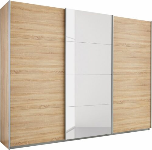 rauch Schwebetürenschrank Kleiderschrank Schrank Garderobe Schlafzimmerschrank DOBENE (erhältlich in Breite: 271 und 360 cm, Höhe: 210 cm) mit großen Spiegelelementen, inkl. Schubladeneinsatz MADE IN GERMANY