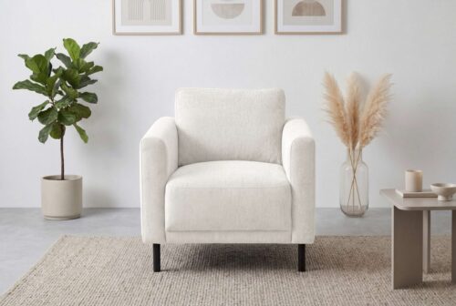Home affaire Sessel Sveeva, Breite 78 cm, schwarze Metallfüße, langlebiger Webstoff, viele Farben zur Auswahl