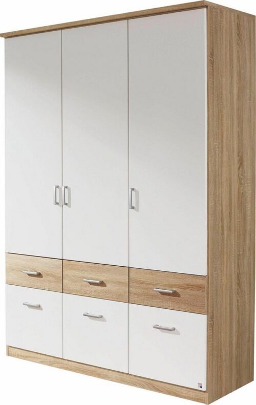 rauch Kleiderschrank Kleiderschrank Schrank Garderobe deckenhoher Schrank BREMEN (optional mit Spiegel, Breiten: 91/136/181 cm, Höhe: 199 cm) in vielen Farbvariationen, inkl. Kranzblende MADE IN GERMANY