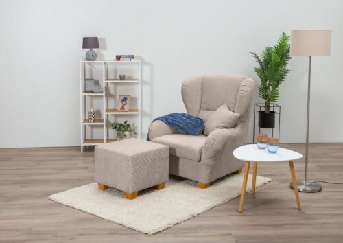 Home affaire Ohrensessel Oliver, B: 92 cm, Sitzhöhe: 41 cm, 1 Zierkissen