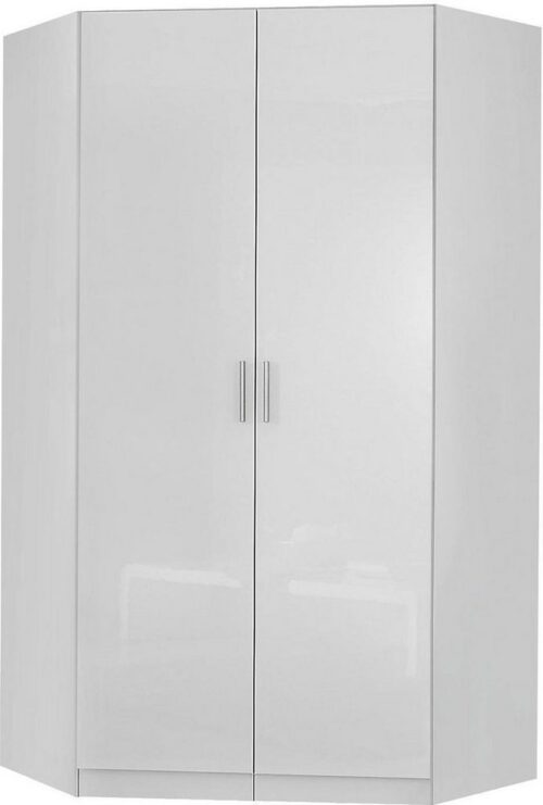 rauch Eckkleiderschrank Kleiderschrank Schrank Eckschrank Ankleide Garderobe CELLE (Schenkelmaß: 117x117 cm, Höhe 197/210 cm) optional mit Spiegel oder Hochglanzfront MADE IN GERMANY