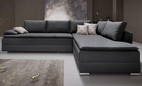 Home affaire Ecksofa Night & Day L-Form, B: 324 cm, Dauer-Schlaffunktion und Armlehne, Bettfunktion & Bettkasten, Boxspringbett 180x200 cm