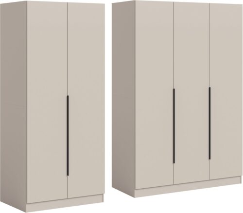 Home affaire Schrank-Set Skarde moderner Kleiderschrank Schlafzimmerschrank, (1-St., wähle deine beste Schrank Kombination), Skarde Kleiderschrank 200 cm, 2 Kleiderstangen und 5 Böden