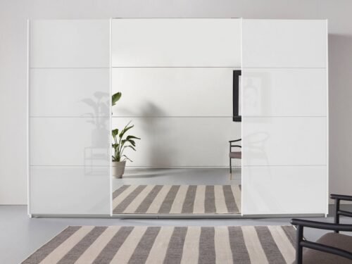 rauch Schwebetürenschrank Kleiderschrank Schrank Garderobe TOPSELLER OTELI inkl. Inneneinteilung (Breiten 203/271/315/360 cm Höhen 210/229 cm) mit 3 Innenschubladen sowie zusätzlichen Einlegeböden MADE IN GERMANY