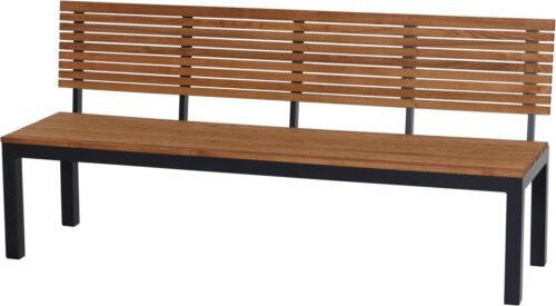 Siena Garden Gartenbank Bozen 3er Aluminiumgestell anthrazit Robininenholz, Flächen aus Robinienholz FSC® 100%