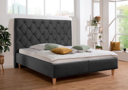 Home affaire Polsterbett Sunley 140, Kreuzsteppung, Kopfteilhöhe 142 cm, ohne oder mit Matratze/Lattenrost