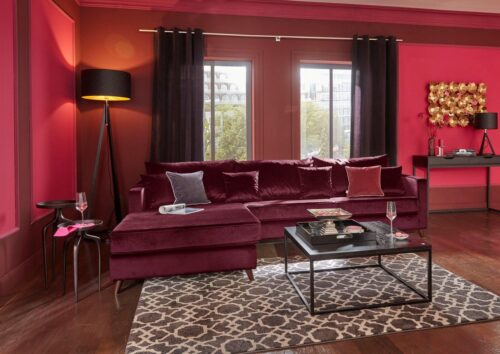 Home affaire Ecksofa Renesse L-Form, lose Kissen, Keder an Sitzkissen