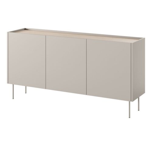 Lomadox Sideboard DELFT-141, in kaschmir und Eiche, 170 cm breit, grifflos