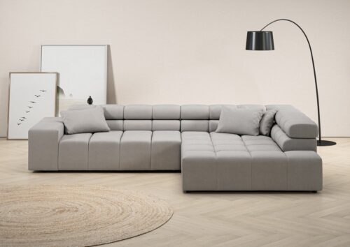 Home affaire Ecksofa Ancona incl. Kopfteilverstellung, Breite 319cm, L-Form, wahlweise motorische Sitztiefenverstellung, auch in Cord + Easy Care