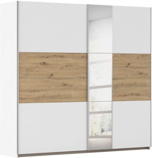 rauch Schwebetürenschrank Kleiderschrank Schrank Garderobe TOPSELLER ASTANA (3 Ausstattungen BASIC/CLASSIC/PREMIUM (inkl. SOFT-CLOSE-FUNKTION) mit 3 Spiegelelementen, Metallgriffleisten alufarbig MADE IN GERMANY