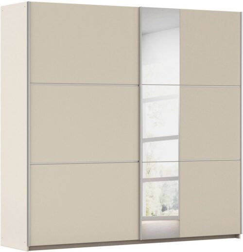 rauch Schwebetürenschrank Kleiderschrank Schrank Garderobe TOPSELLER ASTANA (3 Ausstattungen BASIC/CLASSIC/PREMIUM (inkl. SOFT-CLOSE-FUNKTION) mit 3 Spiegelelementen, Metallgriffleisten alufarbig MADE IN GERMANY