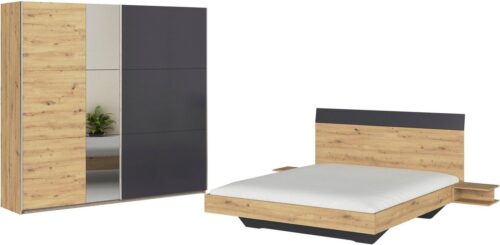 rauch Schlafzimmer-Set Monza, mit Schwebetürenschrank Breite 218 cm, Bettanlage in 2 Breiten