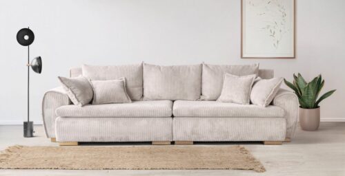 Home affaire Big-Sofa Katja, B: 275 cm - OTTO. Verlässliche Qualität., Mega-Sofa mit 4 Zierkissen