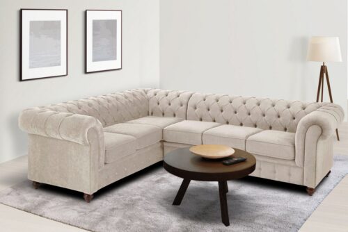 Home affaire Chesterfield-Sofa Chesterfield Ecksofa, auch in Leder L-Form, hochwertige Knopfheftung, langer Schenkel links oder rechts wählbar