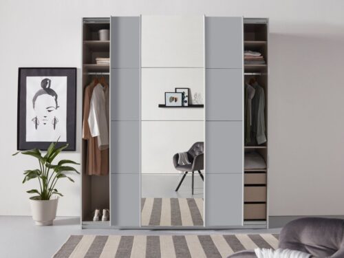 rauch Schwebetürenschrank Kleiderschrank Schrank Garderobe TOPSELLER OTELI inkl. Inneneinteilung (Breiten 203/271/315/360 cm Höhen 210/229 cm) mit 3 Innenschubladen sowie zusätzlichen Einlegeböden MADE IN GERMANY