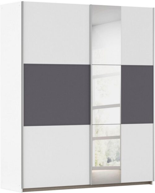 rauch Schwebetürenschrank Kleiderschrank Schrank Garderobe TOPSELLER ASTANA (3 Ausstattungen BASIC/CLASSIC/PREMIUM (inkl. SOFT-CLOSE-FUNKTION) mit 3 Spiegelelementen, Metallgriffleisten alufarbig MADE IN GERMANY