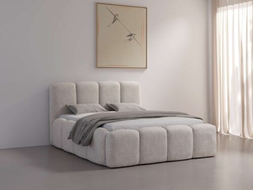 Home affaire Polsterbett LHUBERT wahlweise mit/ohne Bettkasten, Breite Liegefläche 160/180 cm, Stauraumbett, Doppelbet mit Kopfteil, ohne Matratze
