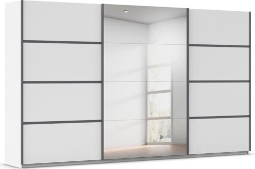 rauch Kleiderschrank Schwebetürenschrank OTTO´s Choice Garderobe Schrank TOP ANGEBOT Avola (3 verschiedene Ausstattungen BASIC/CLASSIC/PREMIUM (inkl. SOFT-CLOSE) mit eleganten Zierleisten in Chrom, Schwarz oder Weiß MADE IN GERMANY