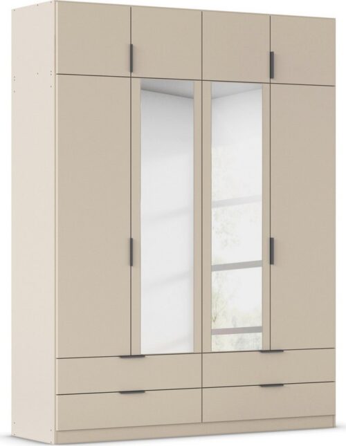 rauch Kleiderschrank Drehtürenschrank Schrank Garderobe Ankleide Schlafzimmer LAGOA (3 verschiedene Ausstattungen BASIC/CLASSIC/PREMIUM (inkl. SOFT-CLOSE) geräumige Schubladen, 3 Breiten, optional mit Aufsatz MADE IN GERMANY