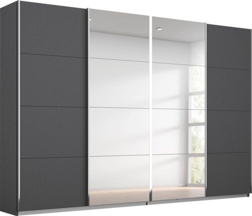 rauch Schwebetürenschrank Kleiderschrank Schrank Garderobe Wäscheschrank Ankleide SYNCRONO (Mitteltüren öffnen parallel, Breiten 271/316/361 cm Höhen 211/230 cm) Mitteltüren mit praktischer Synchron-Öffnung MADE IN GERMANY