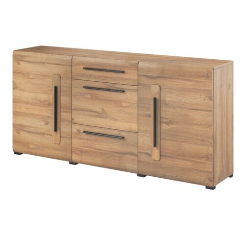 Lomadox Sideboard TURDA-83, Eiche Grandson Nb. modern mit Metallgriffen, B/H/T: ca. 180/86/39 cm