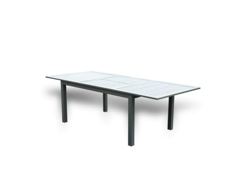 HOME DELUXE Gartentisch CASA (Terrassentisch, Balkontisch, Esstisch), schnell ausziehbar 160 - 240 cm, aus robustem Aluminium, Gartenmöbel