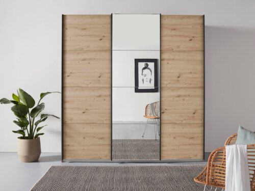 rauch Schwebetürenschrank Kleiderschrank Schrank Garderobe TOPSELLER OTELI inkl. Inneneinteilung (Breiten 203/271/315/360 cm Höhen 210/229 cm) mit 3 Innenschubladen sowie zusätzlichen Einlegeböden MADE IN GERMANY