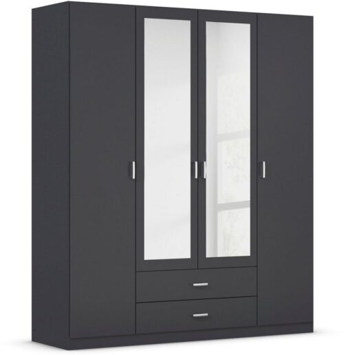 rauch Kleiderschrank Schrank Garderobe Ankleide GAMMA Breiten 91/136/181/226/271/315/360 cm (in 3 Ausstattungen BASIC/CLASSIC/PREMIUM (inkl. SOFT-CLOSE-Funktion) verschiedene Griff-Varianten, mit Spiegel TOPSELLER MADE IN GERMANY