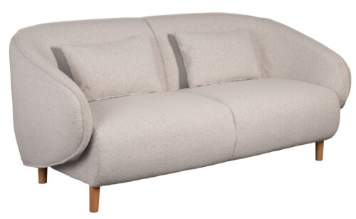 Lounge Sofa Alezio Dreisitzer Beige inkl. Knuffelkissen
