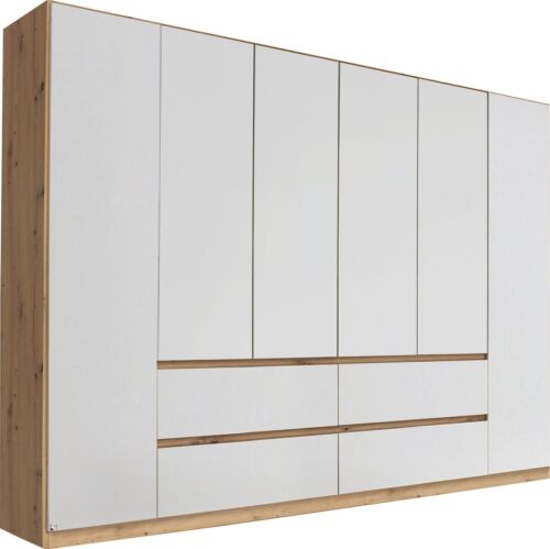 rauch Drehtürenschrank Schrank Garderobe MAINZ Breiten 91/136/181/226/271/315/360, Höhe 210cm (3 verschiedene Ausstattungen BASIC/CLASSIC/PREMIUM (inkl. SOFT-CLOSE) grifflose Front, Außentüren mit Push-to-Open Funktion MADE IN GERMANY