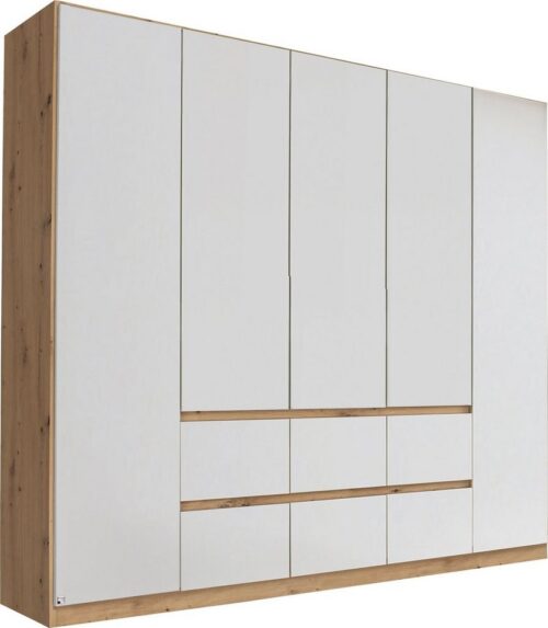 rauch Drehtürenschrank Schrank Garderobe MAINZ Breiten 91/136/181/226/271/315/360, Höhe 210cm (3 verschiedene Ausstattungen BASIC/CLASSIC/PREMIUM (inkl. SOFT-CLOSE) grifflose Front, Außentüren mit Push-to-Open Funktion MADE IN GERMANY