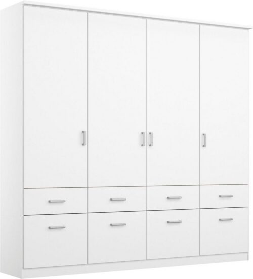 rauch Kleiderschrank Kleiderschrank Schrank Garderobe deckenhoher Schrank BREMEN (optional mit Spiegel, Breiten: 91/136/181 cm, Höhe: 199 cm) in vielen Farbvariationen, inkl. Kranzblende MADE IN GERMANY