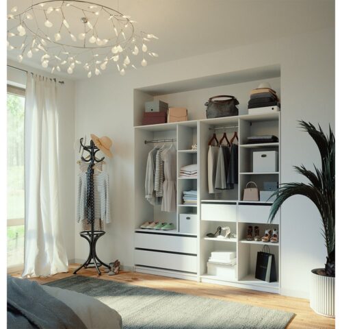 Vicco Kleiderschrank Elmo, Weiß, 200 x 200 cm 2er Set (2-St)