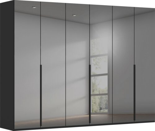rauch Drehtürenschrank Kleiderschrank Schrank Garderobe Wäscheschrank BESTSELLER MONTCLAR (3 Ausstattungen BASIC/CLASSIC/PREMIUM (SOFT-CLOSE), Breiten 201-400 cm) Front in Glas/Hochglanz/Dekor/Grauspiegel in 5 Breiten MADE IN GERMANY