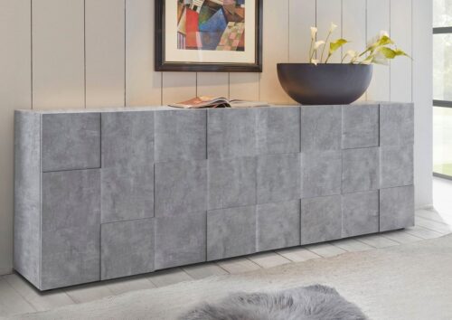 Home affaire Sideboard Dama Breite 241, Kommode 4 Türen, Anrichte, Front in 3D-Optik, viel Stauraum, verschiedene Farben