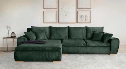 Home affaire Ecksofa Katja L-Form, B: 325 cm - OTTO. Verlässliche Qualität., Bettfunktion, Bettkasten & 4 Zierkissen