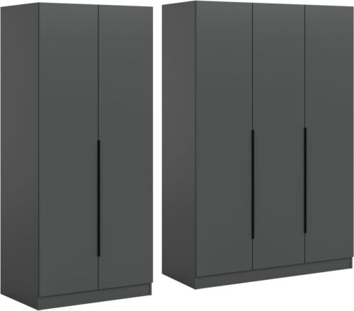 Home affaire Schrank-Set Skarde moderner Kleiderschrank Schlafzimmerschrank, (1-St., wähle deine beste Schrank Kombination), Skarde Kleiderschrank 200 cm, 2 Kleiderstangen und 5 Böden