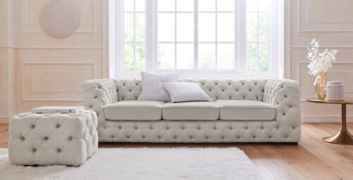 Home affaire Chesterfield-Sofa Kalina, klassische Chesterfield-Knopfheftung, sehr hochwertige Verarbeitung