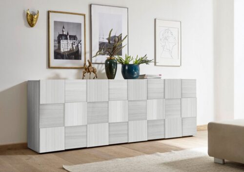 Home affaire Sideboard Dama Breite 241, Kommode 4 Türen, Anrichte, Front in 3D-Optik, viel Stauraum, verschiedene Farben
