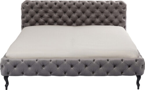 Bett Desire Velvet Silbergrau 180x200 cm